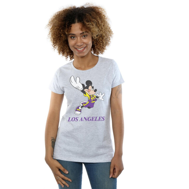Li-cense Disney dames mickey mouse los angeles katoenen t-shirt UTBI33108_sportsgrey large