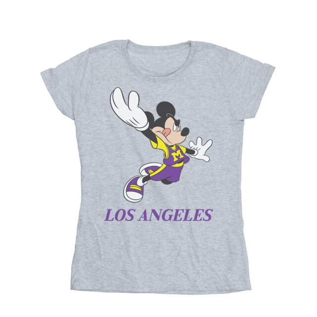 Li-cense Disney dames mickey mouse los angeles katoenen t-shirt UTBI33108_sportsgrey large