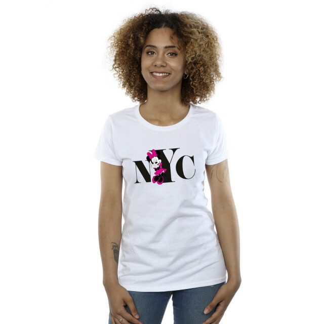 Li-cense Disney dames minnie mouse nyc katoenen t-shirt UTBI33231_white large