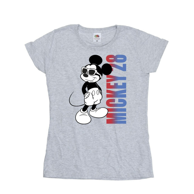 Li-cense Disney dames mickey mouse verloop katoenen t-shirt UTBI33156_sportsgrey large
