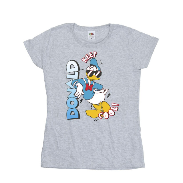 Li-cense Disney dames donald duck cool katoenen t-shirt UTBI33087_sportsgrey large