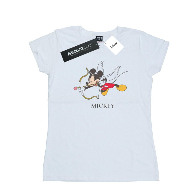 Li-cense Disney dames mickey mouse love cherub katoenen t-shirt UTBI32947_white large
