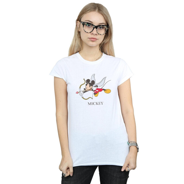 Li-cense Disney dames mickey mouse love cherub katoenen t-shirt UTBI32947_white large