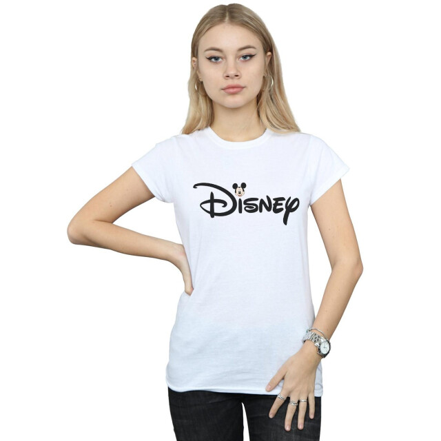 Li-cense Disney dames mickey mouse logo head katoenen t-shirt UTBI32950_white large