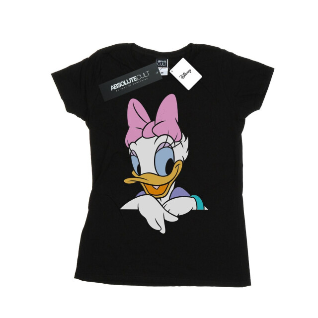Li-cense Disney dames daisy duck groot portret katoenen t-shirt UTBI32969_black large