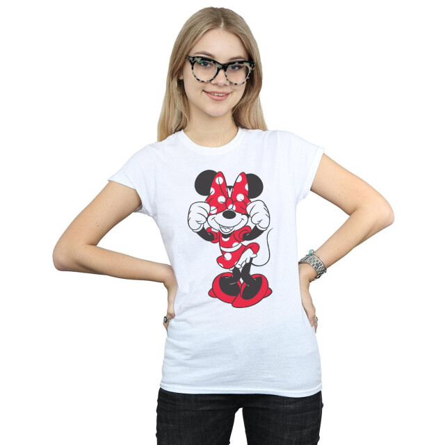 Li-cense Disney dames minnie mouse boogogen katoenen t-shirt UTBI32970_white large