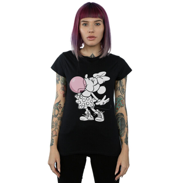 Li-cense Disney dames minnie mouse gum bubble katoenen t-shirt UTBI32971_black large