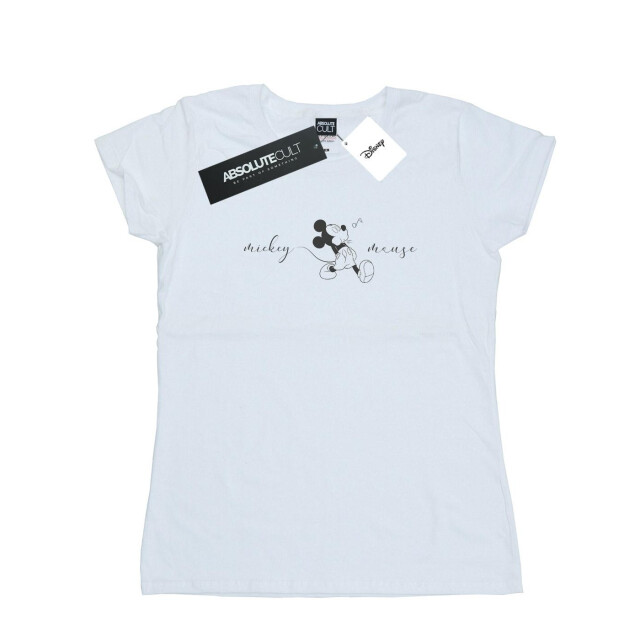 Li-cense Disney dames mickey mouse fluit katoenen t-shirt UTBI32946_white large