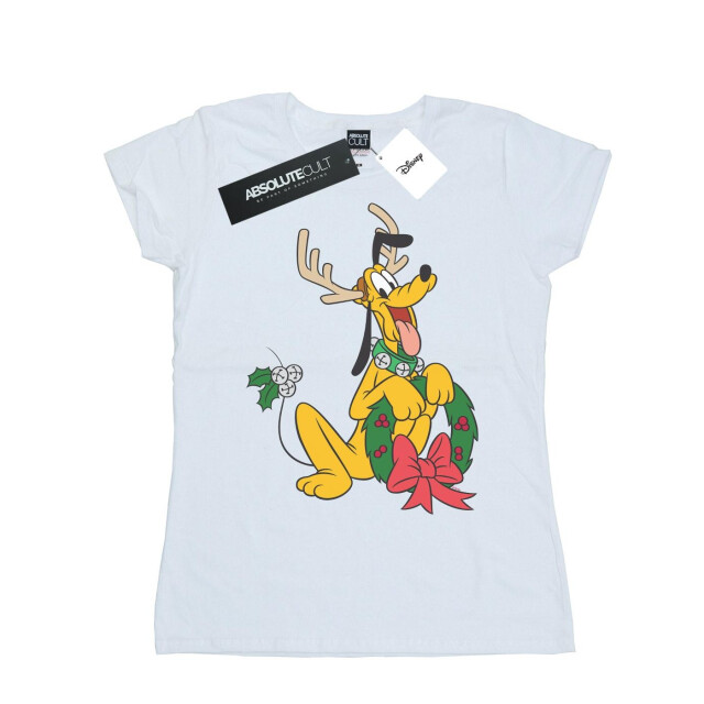 Li-cense Disney dames pluto kerst rendier katoenen t-shirt UTBI32899_white large