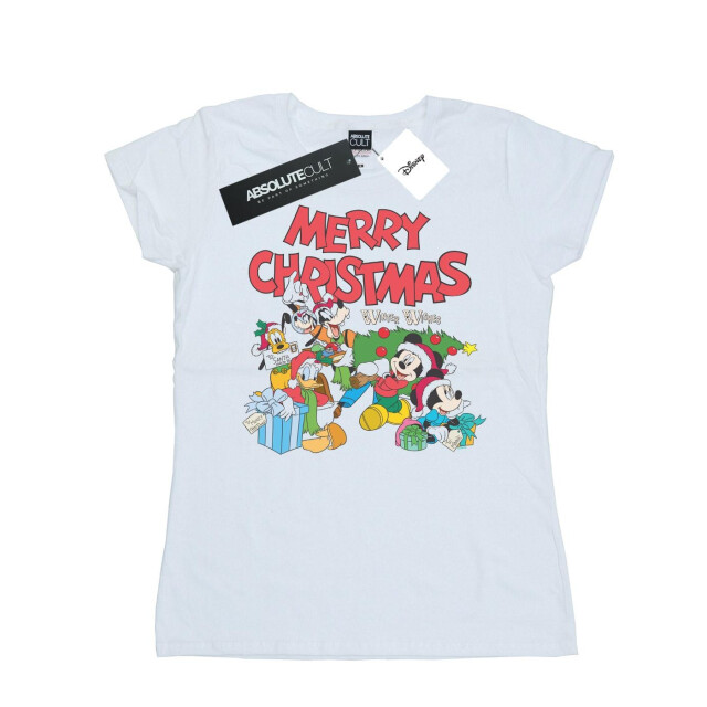 Li-cense Disney dames mickey and friends winter wishes katoenen t-shirt UTBI32825_white large