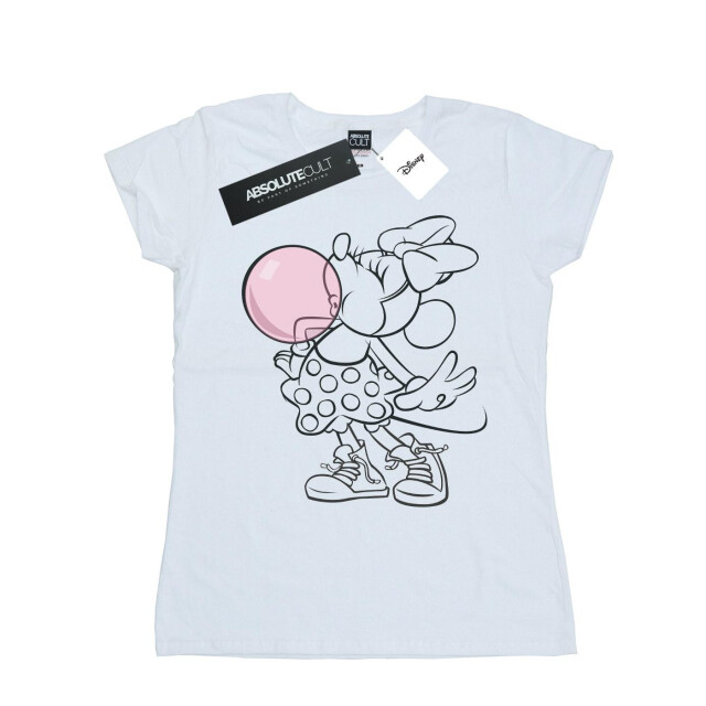 Li-cense Disney dames minnie mouse gum bubble katoenen t-shirt UTBI32971_white large