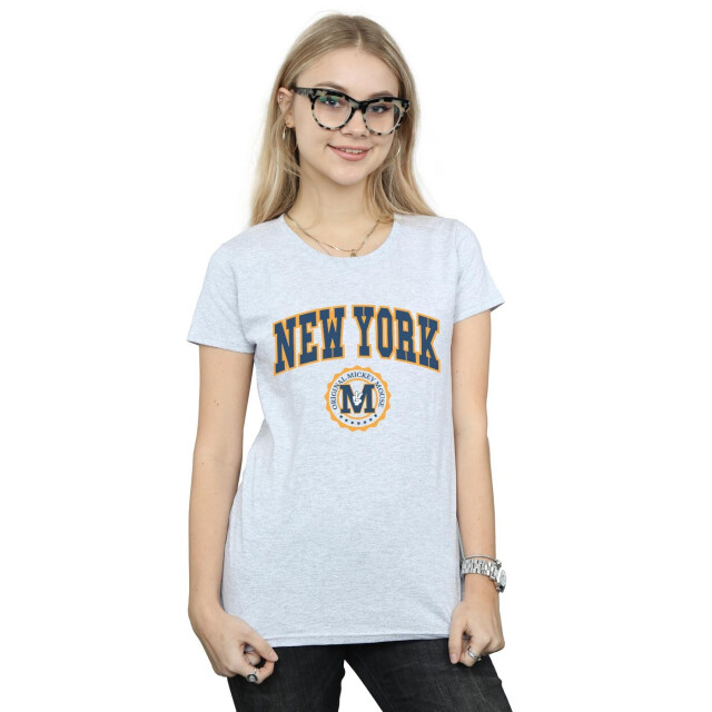 Li-cense Disney dames mickey mouse new york seal katoenen t-shirt UTBI33008_sportsgrey large