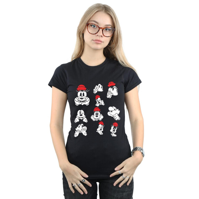 Li-cense Disney dames minnie mickey foto poses katoenen t-shirt UTBI33015_black large