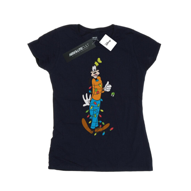 Li-cense Disney dames goofy kerstverlichting katoenen t-shirt UTBI32875_navyblue large