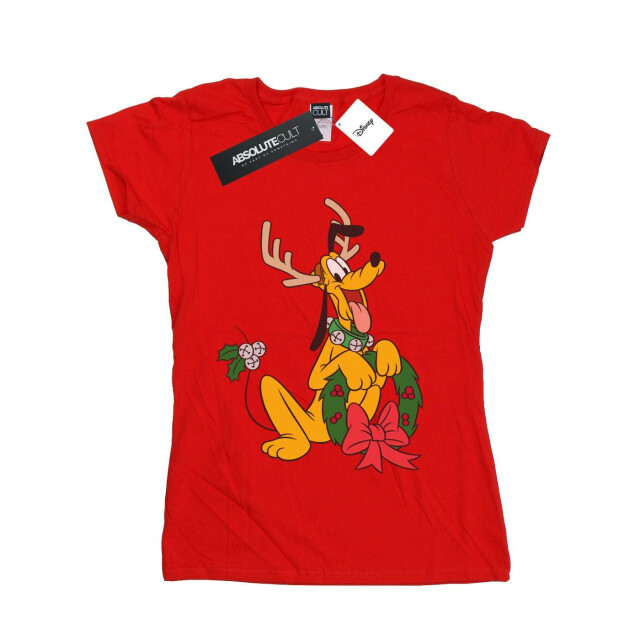 Li-cense Disney dames pluto kerst rendier katoenen t-shirt UTBI32899_red large