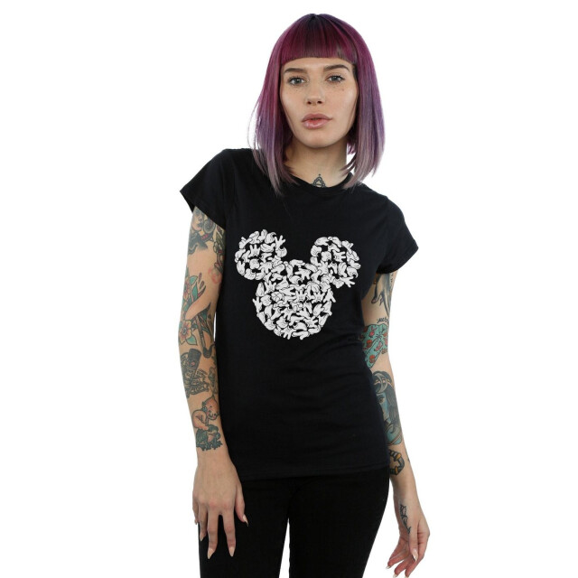 Li-cense Disney dames mickey mouse hoofd van handen katoenen t-shirt UTBI32759_black large
