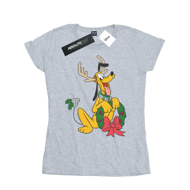 Li-cense Disney dames pluto kerst rendier katoenen t-shirt UTBI32899_sportsgrey large