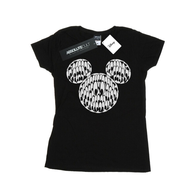 Li-cense Disney dames mickey mouse hoofd met ogen katoenen t-shirt UTBI32760_black large