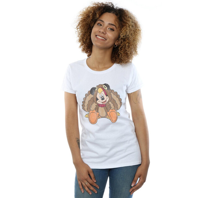 Li-cense Disney dames mickey mouse thanksgiving kalkoen kostuum katoenen t-shirt UTBI32704_white large