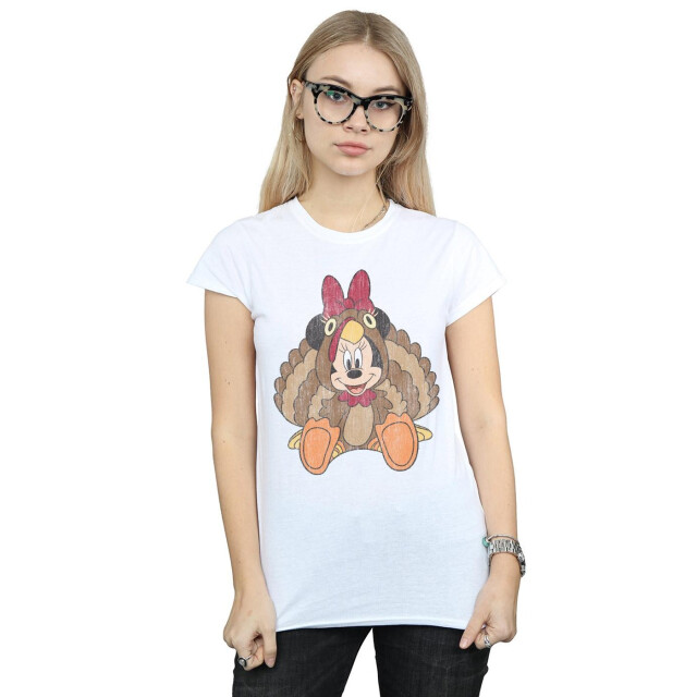 Li-cense Disney dames minnie mouse thanksgiving kalkoen kostuum katoenen t-shirt UTBI32732_white large