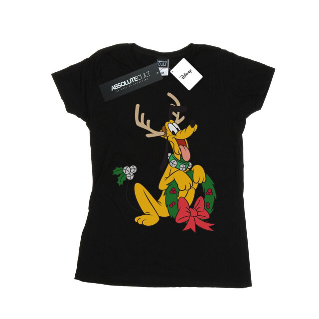 Li-cense Disney dames pluto kerst rendier katoenen t-shirt UTBI32899_black large