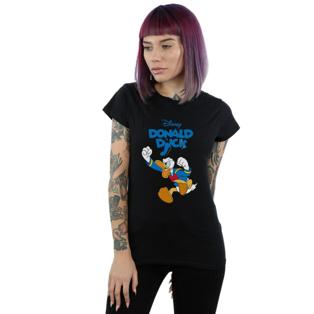 Li-cense Disney dames donald duck woedend donald katoenen t-shirt UTBI32590_black large