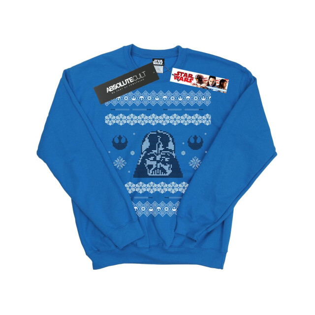 Li-cense Star wars heren kerstmis darth vader fair isle sweatshirt UTBI3258_royalblue large