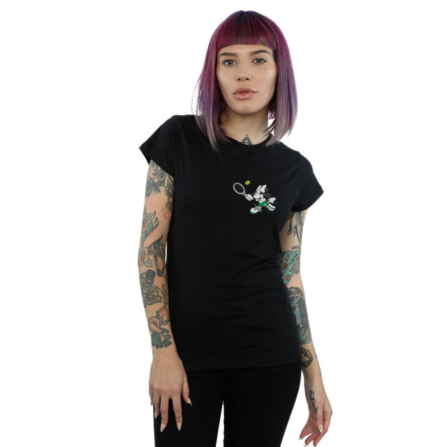 Li-cense Disney dames minnie mouse tennis borstprint katoenen t-shirt UTBI32703_black large