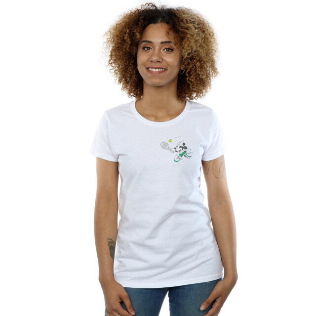Li-cense Disney dames minnie mouse tennis borstprint katoenen t-shirt UTBI32703_white large