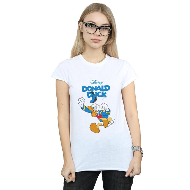 Li-cense Disney dames donald duck woedend donald katoenen t-shirt UTBI32590_white large