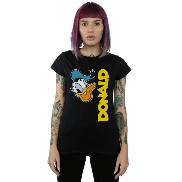Li-cense Disney dames donald duck groeten katoenen t-shirt UTBI32611_black large