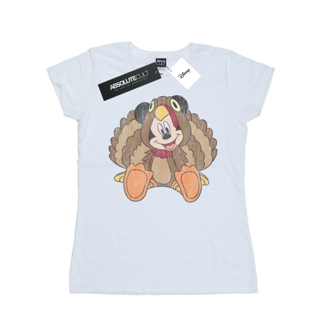Li-cense Disney dames mickey mouse thanksgiving kalkoen kostuum katoenen t-shirt UTBI32704_white large