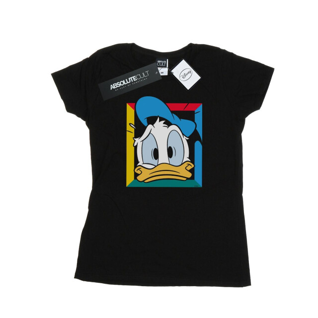 Li-cense Disney dames donald duck paniekerig katoenen t-shirt UTBI32612_black large
