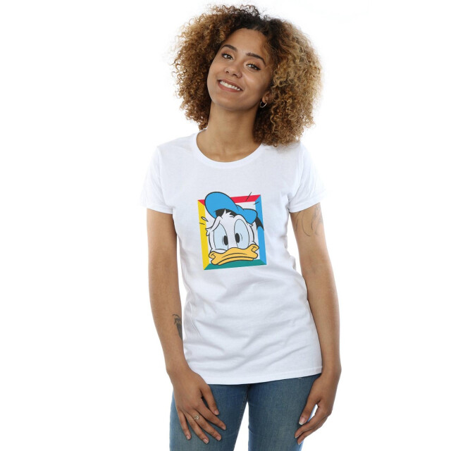 Li-cense Disney dames donald duck paniekerig katoenen t-shirt UTBI32612_white large