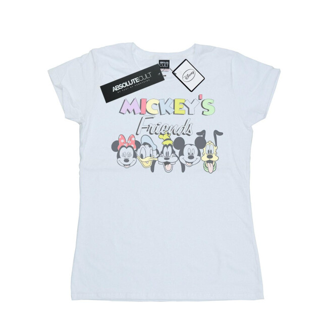 Li-cense Disney dames mickey mouse friends faded nostalgia katoenen t-shirt UTBI32702_white large