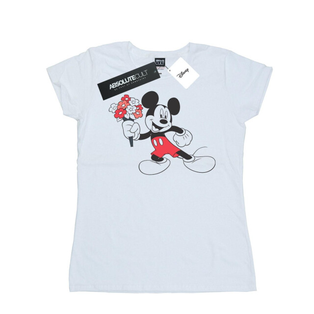 Li-cense Disney dames mickey mouse bloemen katoenen t-shirt UTBI32640_white large