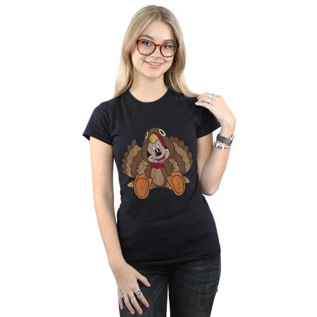 Li-cense Disney dames mickey mouse thanksgiving kalkoen kostuum katoenen t-shirt UTBI32704_black large