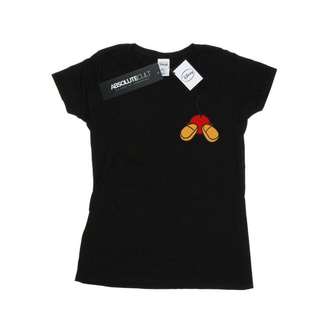 Li-cense Disney dames mickey mouse rugzijde borstprint katoenen t-shirt UTBI32509_black large