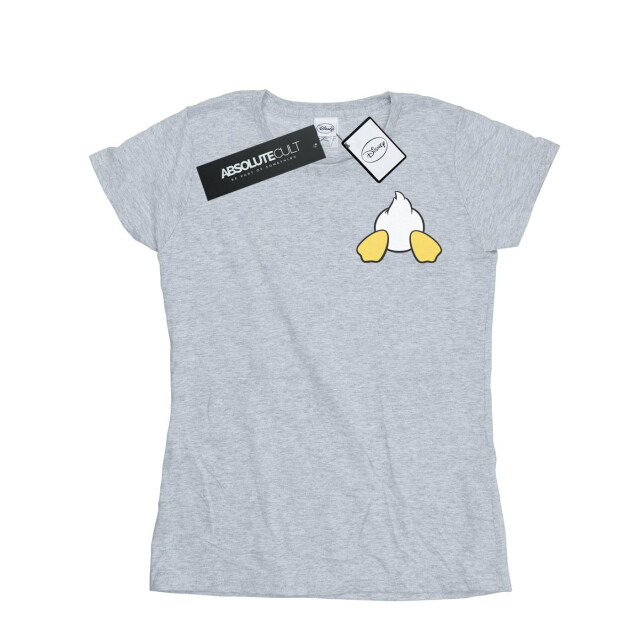 Li-cense Disney dames donald duck rugzijde borstprint katoenen t-shirt UTBI32533_sportsgrey large