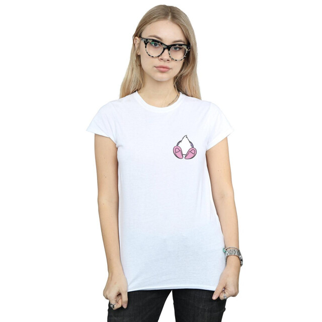 Li-cense Disney dames daisy duck rugzijde borstprint katoenen t-shirt UTBI32508_white large