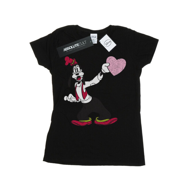 Li-cense Disney dames goofy liefdeshart katoenen t-shirt UTBI32444_black large