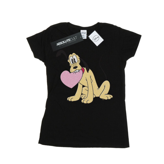 Li-cense Disney dames pluto liefdeshart katoenen t-shirt UTBI32468_black large