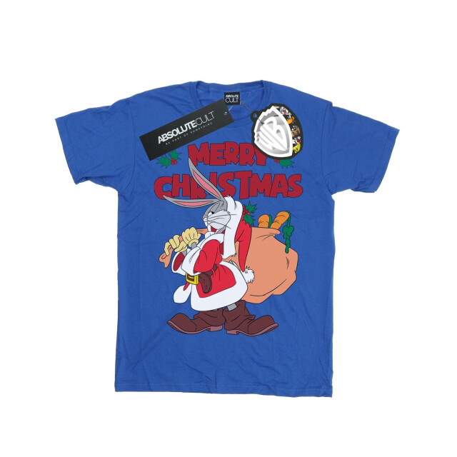 Li-cense Looney tunes dames kerstman bugs bunny katoenen vriendje t-shirt UTBI32507_royalblue large