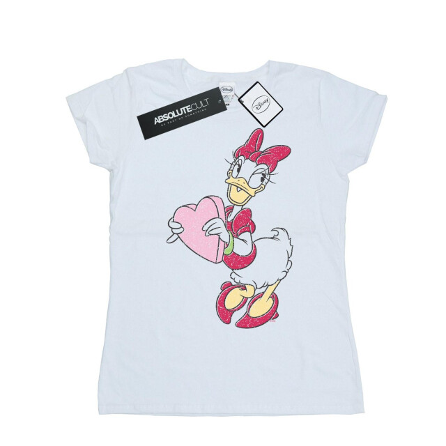 Li-cense Disney dames daisy duck love heart katoenen t-shirt UTBI32443_white large