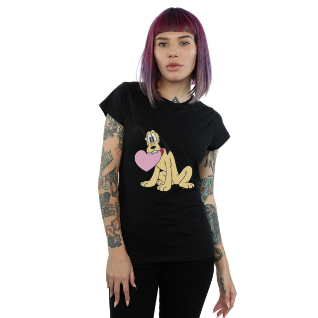 Li-cense Disney dames pluto liefdeshart katoenen t-shirt UTBI32468_black large
