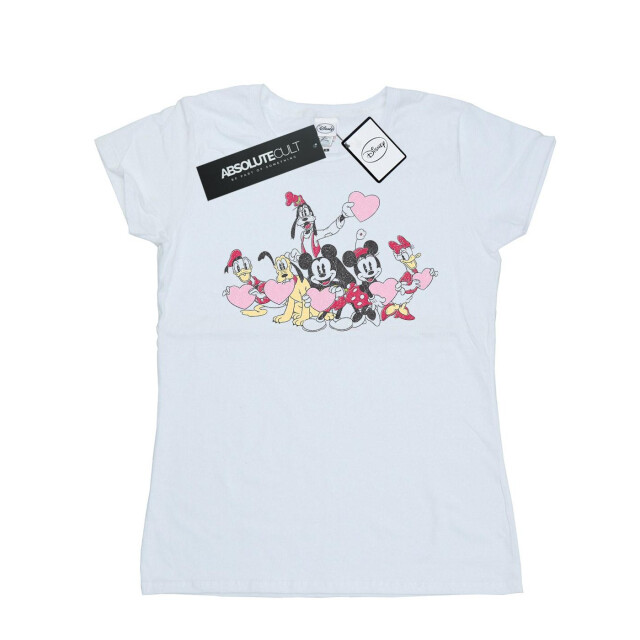 Li-cense Disney dames mickey mouse love friends katoenen t-shirt UTBI32469_white large