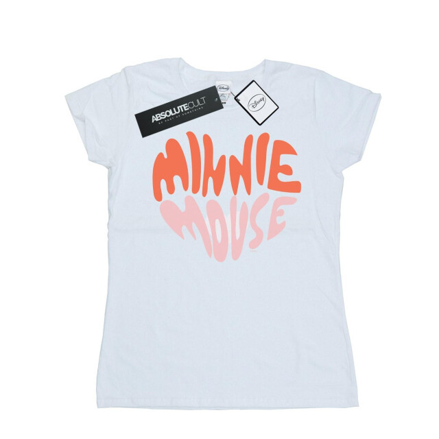 Li-cense Disney dames minnie mouse hartvormig katoenen t-shirt UTBI32488_white large