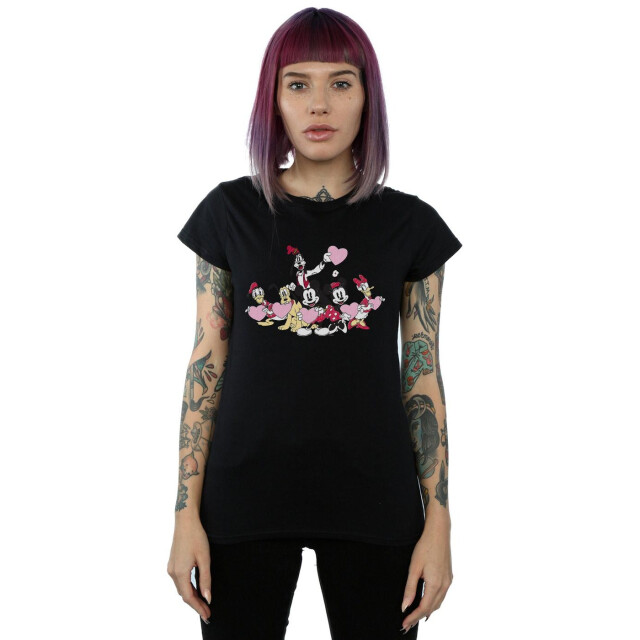 Li-cense Disney dames mickey mouse love friends katoenen t-shirt UTBI32469_black large