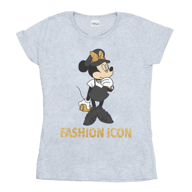 Li-cense Disney dames minnie mouse fashion icoon katoenen t-shirt UTBI32348_sportsgrey large