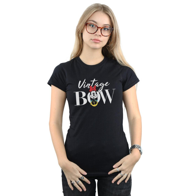 Li-cense Disney dames minnie mouse vintage strik katoenen t-shirt UTBI32371_black large